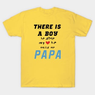 Papa Gifts Shirts from Grandson, he Stole My Heart T-Shirt